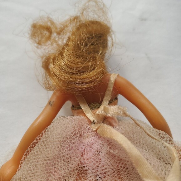 Flagg Doll Vintage Original Outfit 7" Bendable Poseable Ballet Dancer In Dress - Picture 5 of 8